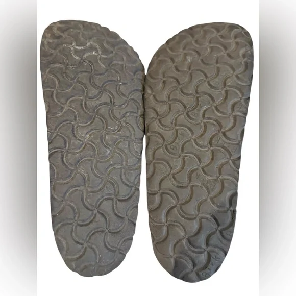 Birkenstock Boston Black Nubuck Pebbled Leather Camo Footbed Reg Width Size 38 - Picture 10 of 11